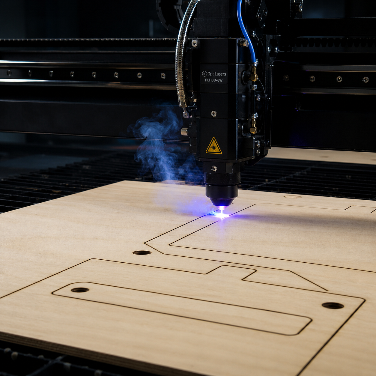Laser cutting plywood